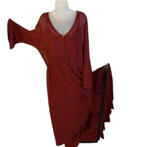 NWT Plus Size burgundy Lane Bryant dress, size 22